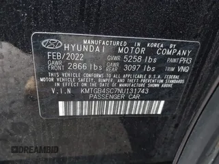 2022 Genesis G80 2.5T with VIN KMTGB4SC7NU131743, listed as a IAAI auction lot 41466806 with 28,618 mi miles and . Bid and sale history available at DreamBid. Image 9.