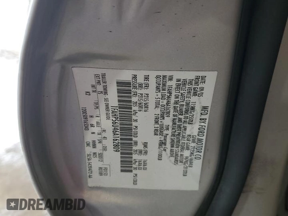 2006 Ford Taurus with VIN 1FAHP56U46A162809, listed as a Copart auction lot 60476125 with 95,542 mi miles and Salvage title. Bid and sale history available at DreamBid. Image 12.