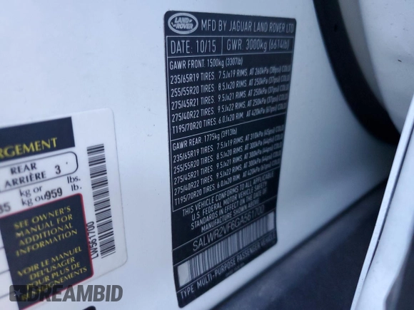 2016 Land Rover Range Rover Sport V6 HSE with VIN SALWR2VF6GA561700, listed as a Copart auction lot 78810774 with 85,414 mi miles and Non Repairable. Bid and sale history available at carsss.com. Image 13.