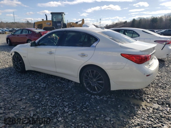 2016 Infiniti Q50 3.0t Red Sport 400 with VIN JN1FV7AR7GM451515, listed as a Copart auction lot 49716605 with 50,656 mi miles and Salvage Title. Bid and sale history available at carsss.com. Image 2.