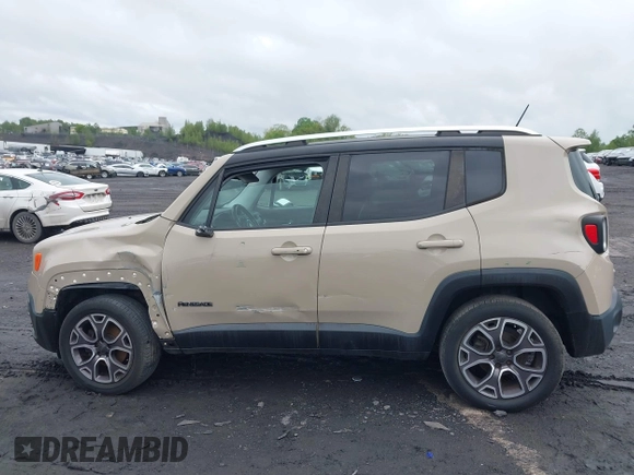 2015 Jeep Renegade Limited with VIN ZACCJBDT0FPB55402, listed as a IAAI auction lot 42351032 with 105,059 mi miles and . Bid and sale history available at DreamBid. Image 14.