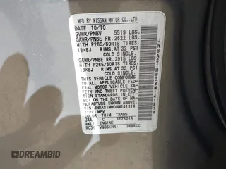 2011 Infiniti FX35 with VIN JN8AS1MW0BM141914, listed as a IAAI auction lot 42151160 with 211,708 mi miles. Bid and sale history available at carsss.com. Image 9.