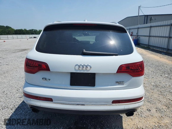 2015 Audi Q7 Premium Plus with VIN WA1LGAFE4FD005120, listed as a Copart auction lot 62014395 with 149,676 mi miles and Salvage title. Bid and sale history available at DreamBid. Image 6.
