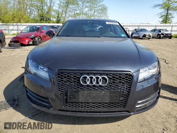 2013 Audi A7 Premium Plus with VIN WAUYGAFC6DN069576, listed as a Copart auction lot 54760455 with 110,943 mi miles and Salvage title. Bid and sale history available at DreamBid. Image 5.