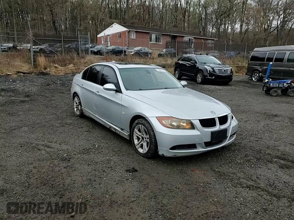 2008 BMW 3 Series 328i with VIN WBAVA37538NL50420, listed as a Copart auction lot 51566755 with 153,561 mi miles and Salvage Title. Bid and sale history available at DreamBid. Image 11.