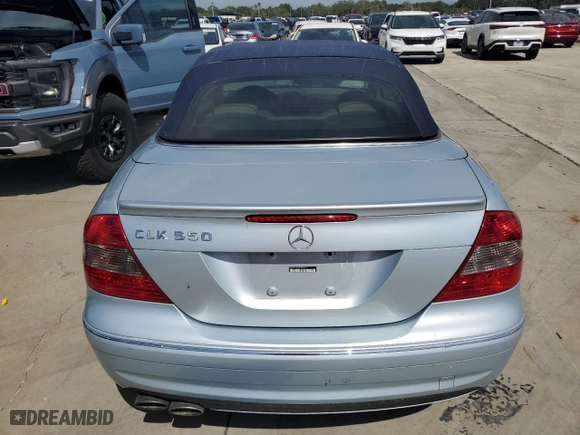 2008 Mercedes-Benz CLK-Class 5.5L with VIN WDBTK72F38T095812, listed as a Copart auction lot 74096994 with 0 mi miles and Salvage Title. Bid and sale history available at carsss.com. Image 6.