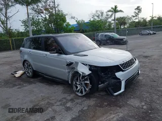 2018 Land Rover Range Rover Sport HSE with VIN SALWR2RV3JA699901, listed as a IAAI auction lot 42382853 with 88,580 mi miles and . Bid and sale history available at DreamBid. Image 1.