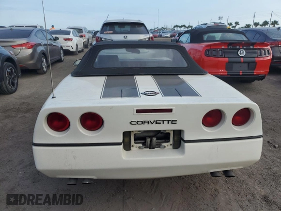 1986 Chevrolet Corvette with VIN 1G1YY6789G5900332, listed as a Copart auction lot 76500584 with 0 mi miles and Salvage Title. Bid and sale history available at carsss.com. Image 6.