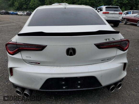 2022 Acura TLX Type S with VIN 19UUB7F04NA001490, listed as a Copart auction lot 61413455 with 29,690 mi miles and Salvage title. Bid and sale history available at DreamBid. Image 6.