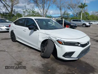 2022 Honda Civic Sedan Sport with VIN 2HGFE2F52NH532042, listed as a IAAI auction lot 41594967 with 76,809 mi miles. Bid and sale history available at carsss.com. Image 6.