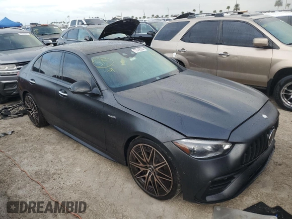 2024 Mercedes-Benz C 43 AMG with VIN W1KAF8HB5RR194188, listed as a Copart auction lot 77616334 with Not provided miles and Non repairable. Bid and sale history available at DreamBid. Image 4.