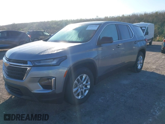 2023 Chevrolet Traverse LS with VIN 1GNERFKW9PJ230373, listed as a IAAI auction lot 40983290 with Not provided miles and . Bid and sale history available at DreamBid. Image 2.