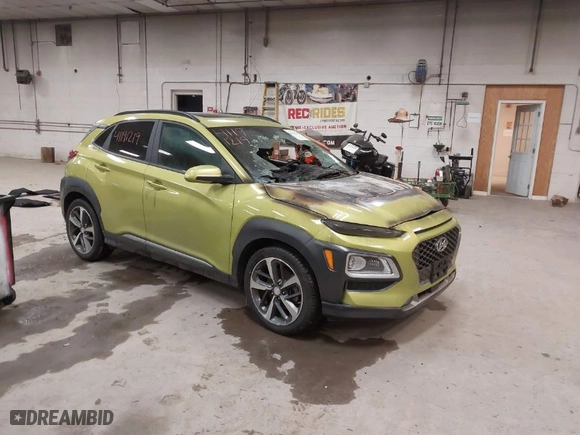 2020 Hyundai Kona Ultimate with VIN KM8K5CA50LU521749, listed as a IAAI auction lot 41191219 with 12 mi miles. Bid and sale history available at carsss.com. Image 1.