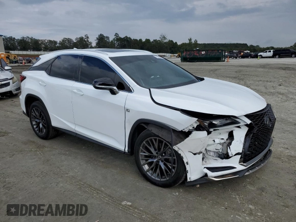2021 Lexus RX 350 F Sport with VIN 2T2SZMDA3MC261607, listed as a Copart auction lot 72253074 with 24,934 mi miles and Salvage title. Bid and sale history available at DreamBid. Image 4.