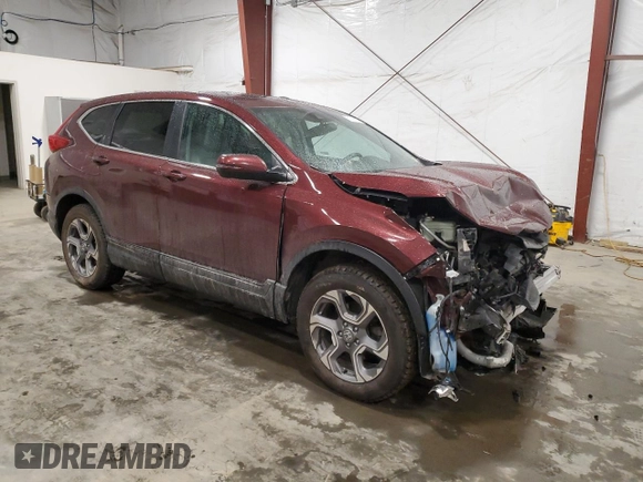 2019 Honda CR-V EX-L with VIN 2HKRW2H8XKH655168, listed as a Copart auction lot 50796155 with 0 mi miles and Salvage Title. Bid and sale history available at carsss.com. Image 4.