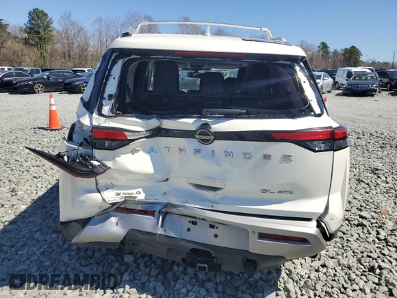 2022 Nissan Pathfinder SL with VIN 5N1DR3CD7NC207218, listed as a Copart auction lot 49772995 with 79,421 mi miles and Salvage title. Bid and sale history available at DreamBid. Image 6.