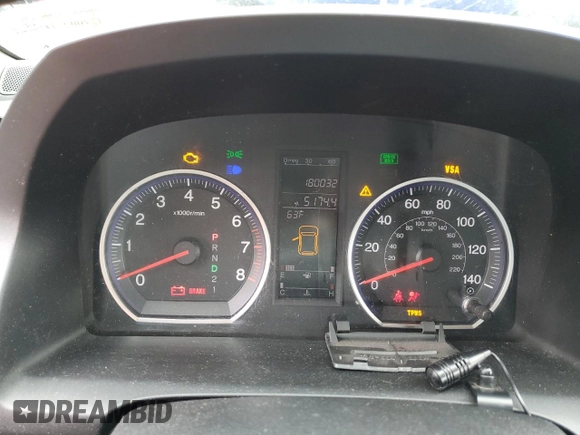 2008 Honda CR-V EX with VIN JHLRE48598C007753, listed as a Copart auction lot 48433655 with 180,032 mi miles and Salvage Title. Bid and sale history available at DreamBid. Image 9.