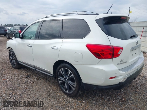 2018 Nissan Pathfinder SL with VIN 5N1DR2MN9JC655651, listed as a IAAI auction lot 41422408 with 106,800 mi miles. Bid and sale history available at carsss.com. Image 3.