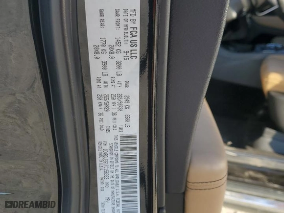 2015 Dodge Durango Citadel with VIN 1C4RDJEG1FC156322, listed as a Copart auction lot 88962145 with 105,438 mi miles and Salvage Title. Bid and sale history available at carsss.com. Image 13.