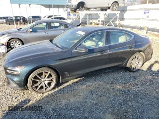 2022 Genesis G70 2.0T with VIN KMTG34TA5NU102722, listed as a Copart auction lot 88491275 with 57,315 mi miles and Salvage Title. Bid and sale history available at carsss.com. Image 1.