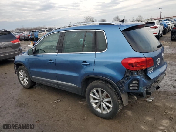 2017 Volkswagen Tiguan Wolfsburg Edition with VIN WVGSV7AX9HK025974, listed as a Copart auction lot 45923955 with 60,115 mi miles and Salvage Title. Bid and sale history available at carsss.com. Image 2.