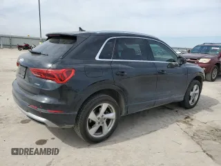 2019 Audi Q3 Premium with VIN WA1AECF32K1087187, listed as a Copart auction lot 46514835 with 49,866 mi miles and Salvage Title. Bid and sale history available at carsss.com. Image 3.