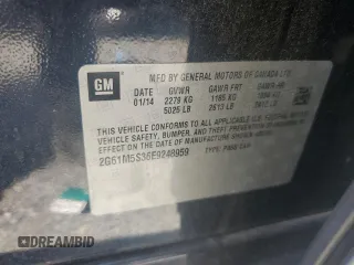 2014 Cadillac XTS Luxury with VIN 2G61M5S36E9248959, listed as a Copart auction lot 53971125 with 129,327 mi miles and Salvage title. Bid and sale history available at DreamBid. Image 12.
