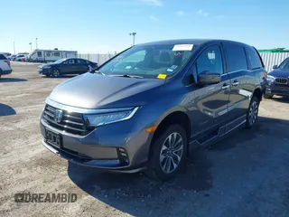 2024 Honda Odyssey EX-L with VIN 5FNRL6H63RB037259, listed as a IAAI auction lot 41665850 with 2,710 mi miles and . Bid and sale history available at DreamBid. Image 2.