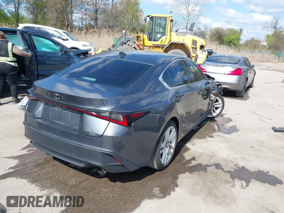 2021 Lexus IS 300 with VIN JTHC81F21M5046917, listed as a IAAI auction lot 42052845 with 40,846 mi miles and . Bid and sale history available at DreamBid. Image 4.
