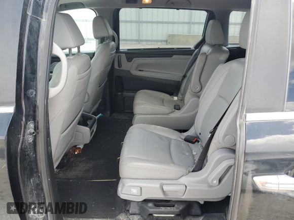 2018 Honda Odyssey EX-L with VIN 5FNRL6H77JB009851, listed as a Copart auction lot 52203155 with 127,575 mi miles and Salvage Title. Bid and sale history available at carsss.com. Image 10.