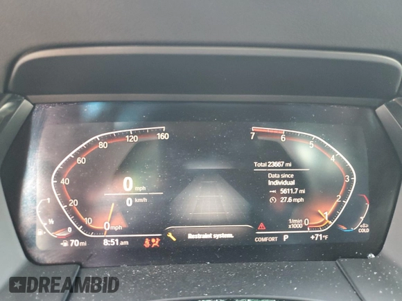2020 BMW Z4 sDrive30i z VIN WBAHF3C01LWW82626, wystawiony jako Copart lot #58979825 z przebiegiem 23 667 mil mil oraz Szkoda całkowita • Salvage title. Historia ofert i sprzedaży dostępna na DreamBid. Obrazek 9.