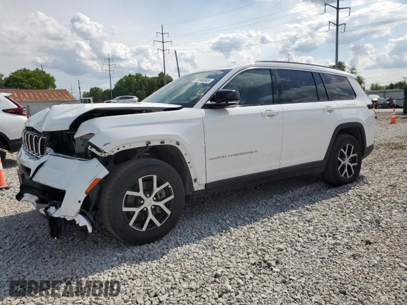 2024 Jeep Grand Cherokee Limited z VIN 1C4RJKBG2R8557615, wystawiony jako Copart lot #59046345 z przebiegiem 19 454 mil mil oraz Szkoda całkowita • Salvage title. Historia ofert i sprzedaży dostępna na DreamBid. Obrazek 1.