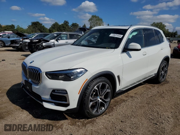 2021 BMW X5 xDrive40i with VIN 5UXCR6C09M9F71460, listed as a Copart auction lot 73531444 with 26,066 mi miles and Salvage title. Bid and sale history available at DreamBid. Image 1.
