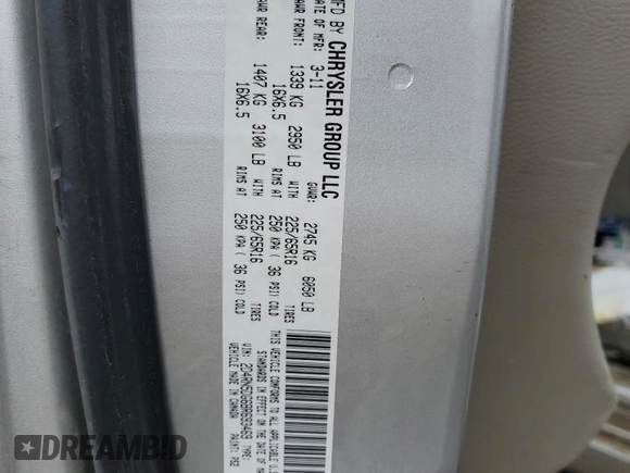 2011 Dodge Grand Caravan Crew with VIN 2D4RN5DG6BR693469, listed as a Copart auction lot 50952085 with 209,501 mi miles and Clean Title. Bid and sale history available at DreamBid. Image 13.