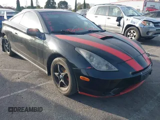 2002 Toyota Celica GTS with VIN JTDDY32T520060166, listed as a IAAI auction lot 41598643 with 116,983 mi miles. Bid and sale history available at carsss.com. Image 1.