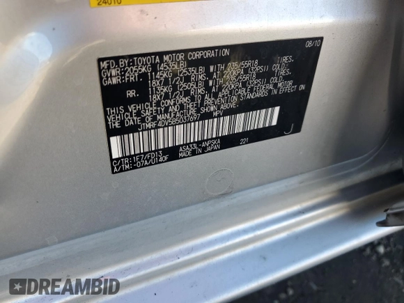 2011 Toyota RAV4 Sport z VIN JTMRF4DV5B5037697, wystawiony jako Copart lot #82259164 z przebiegiem 99 215 mil mil oraz Szkoda całkowita • Salvage title. Historia ofert i sprzedaży dostępna na DreamBid. Obrazek 15.