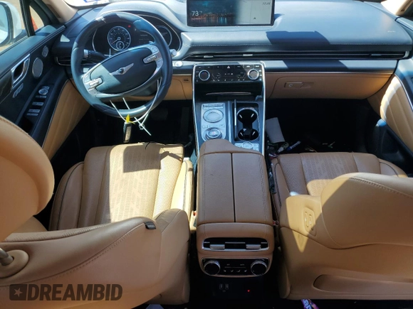 2021 Genesis GV80 with VIN KMUHCESCXMU051032, listed as a Copart auction lot 48432615 with 130,864 mi miles and Salvage Title. Bid and sale history available at DreamBid. Image 8.