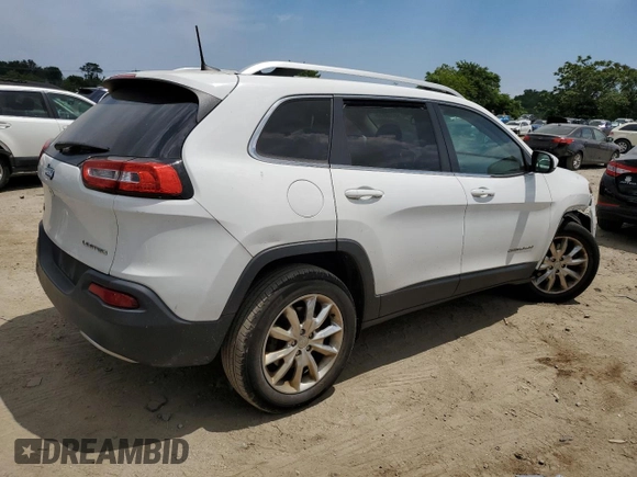 2016 Jeep Cherokee Limited with VIN 1C4PJMDB3GW337879, listed as a Copart auction lot 58710514 with 87,386 mi miles and Non Repairable. Bid and sale history available at carsss.com. Image 3.