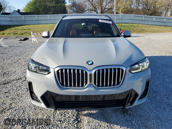 2022 BMW X3 xDrive30i with VIN 5UX53DP09N9K71795, listed as a Copart auction lot 49472915 with 39,070 mi miles and Salvage Title. Bid and sale history available at DreamBid. Image 5.