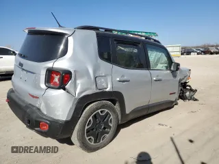 2015 Jeep Renegade Trailhawk with VIN ZACCJBCT8FPB28355, listed as a Copart auction lot 48738275 with 64,423 mi miles and Salvage title. Bid and sale history available at DreamBid. Image 3.