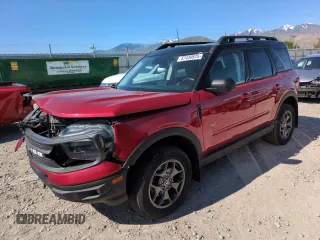 2021 Ford Bronco Sport Badlands z VIN 3FMCR9D94MRA70120, wystawiony jako Copart lot #57439575 z przebiegiem 71 353 mil mil oraz Szkoda całkowita • Salvage title. Historia ofert i sprzedaży dostępna na DreamBid. Obrazek 1.