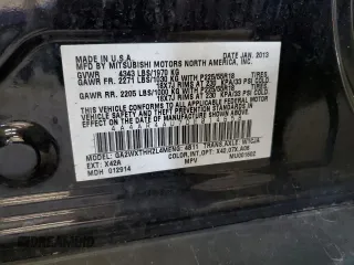 2013 Mitsubishi Outlander Sport SE with VIN 4A4AR4AU7DE014658, listed as a Copart auction lot 53683065 with 171,652 mi miles and Clean Title. Bid and sale history available at carsss.com. Image 12.