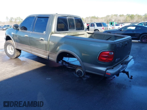 2002 Ford F-150 XLT with VIN 1FTRW08L42KE05595, listed as a IAAI auction lot 41486251 with 1 mi miles. Bid and sale history available at carsss.com. Image 3.