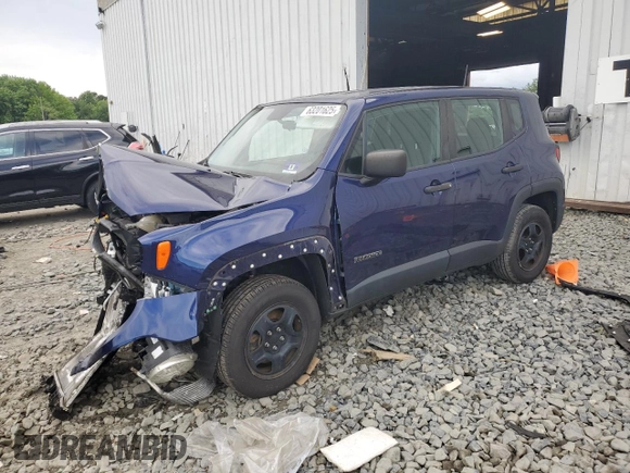 2017 Jeep Renegade Sport with VIN ZACCJBAB3HPF51079, listed as a Copart auction lot 63201625 with Not provided miles and Salvage title. Bid and sale history available at DreamBid. Image 1.