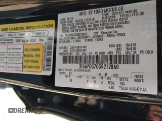 2016 Ford Fusion S с VIN 3FA6P0G70GR212860, выставлен на аукционе IAAI как лот 42538953 с пробегом 161 579 миль миль и . История ставок и продаж доступна на DreamBid. Изображение 9.