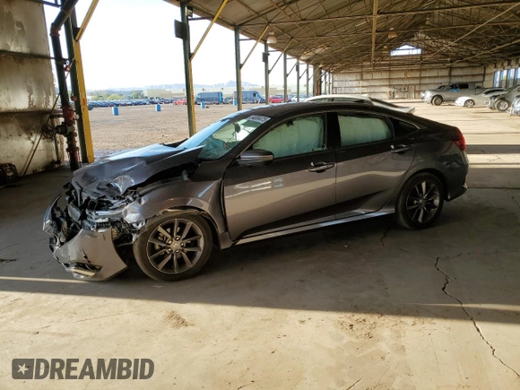 2020 Honda Civic Sedan EX with VIN 19XFC1F37LE205125, listed as a Copart auction lot 54004475 with 64,031 mi miles and Salvage Title. Bid and sale history available at carsss.com. Image 1.