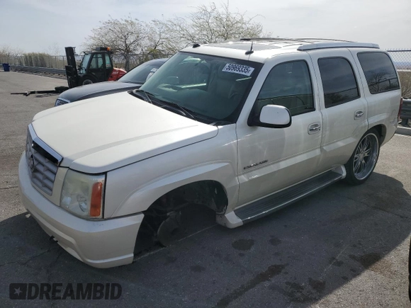 2004 Cadillac Escalade z VIN 1GYEC63T44R185526, wystawiony jako Copart lot #50969335 z przebiegiem 129 386 mil mil oraz Szkoda całkowita • Salvage title. Historia ofert i sprzedaży dostępna na DreamBid. Obrazek 1.