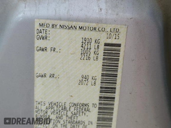 2015 Nissan Altima 2.5 S with VIN 1N4AL3APXFN919255, listed as a Copart auction lot 50261965 with 132,961 mi miles and Salvage Title. Bid and sale history available at carsss.com. Image 15.