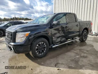2021 Nissan Titan SV with VIN 1N6AA1EEXMN520417, listed as a Copart auction lot 46589185 with 85,530 mi miles and Salvage Title. Bid and sale history available at carsss.com. Image 1.
