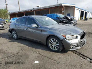 2014 Infiniti Q50 Premium with VIN JN1BV7AP3EM691249, listed as a Copart auction lot 59920285 with 168,208 mi miles and Salvage title. Bid and sale history available at DreamBid. Image 4.